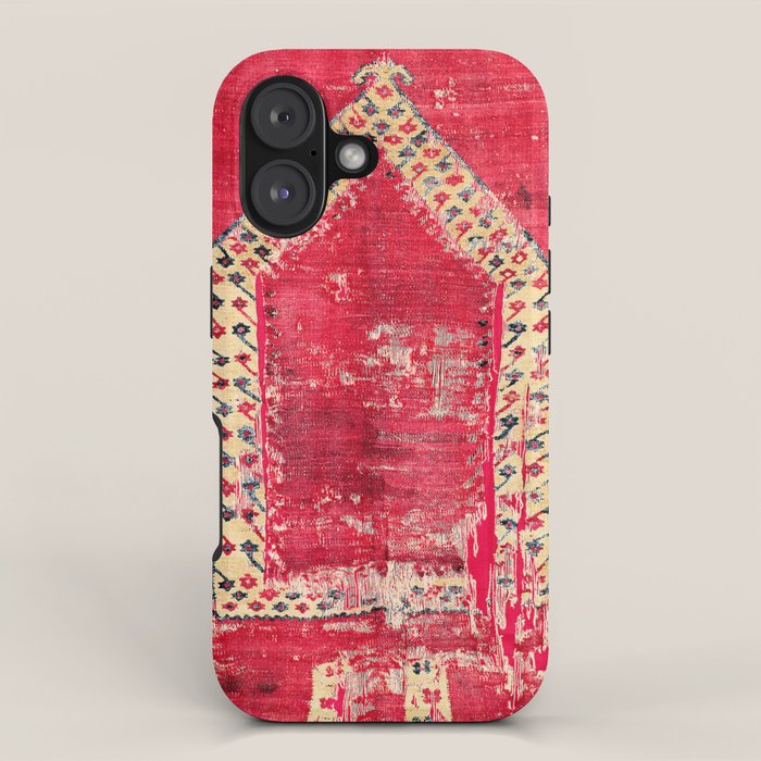 Ottoman  Antique Ushak Turkish Niche Kilim Print iPhone Case Gallery Image 1