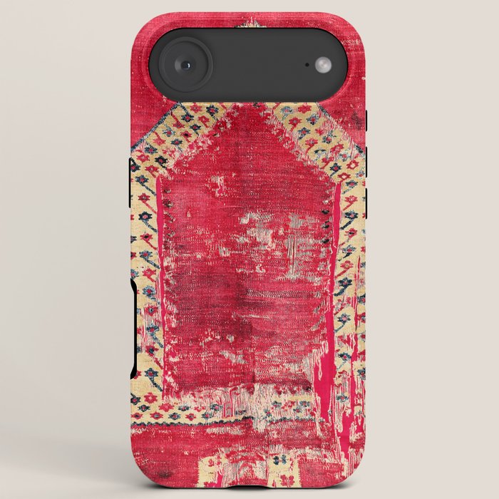 Ottoman  Antique Ushak Turkish Niche Kilim Print iPhone Case Gallery Image 6
