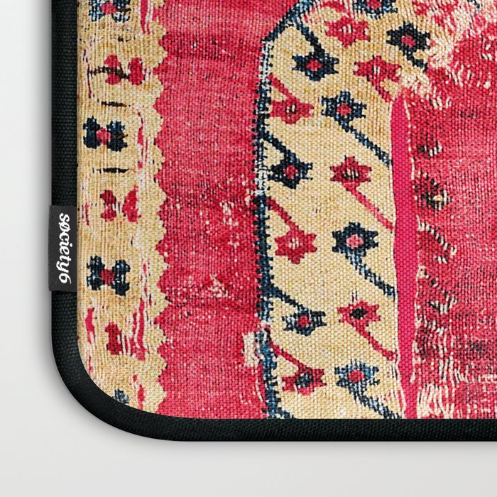 Ottoman  Antique Ushak Turkish Niche Kilim Print Laptop Sleeve Gallery Image 3