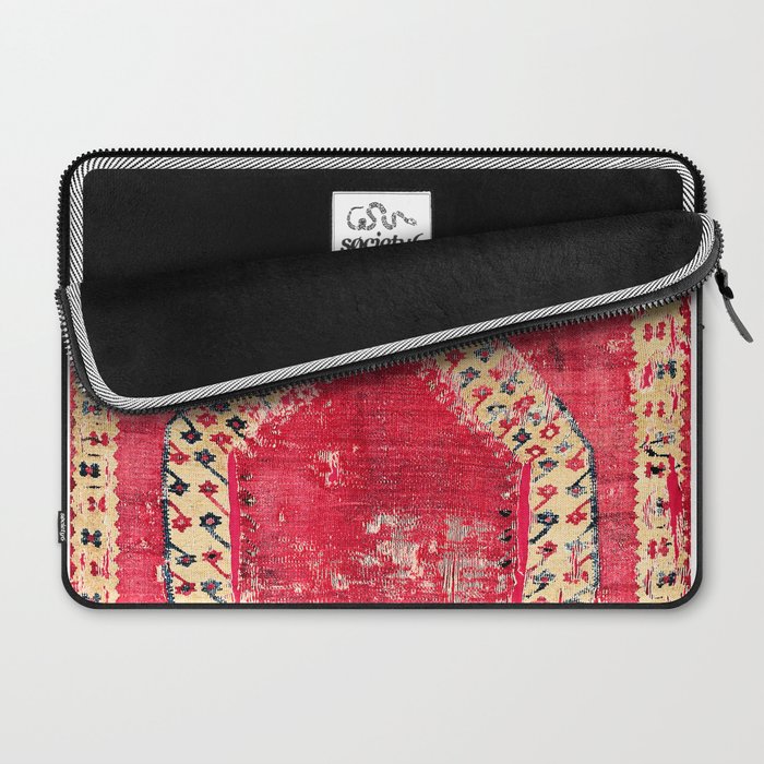 Ottoman  Antique Ushak Turkish Niche Kilim Print Laptop Sleeve Gallery Image 2