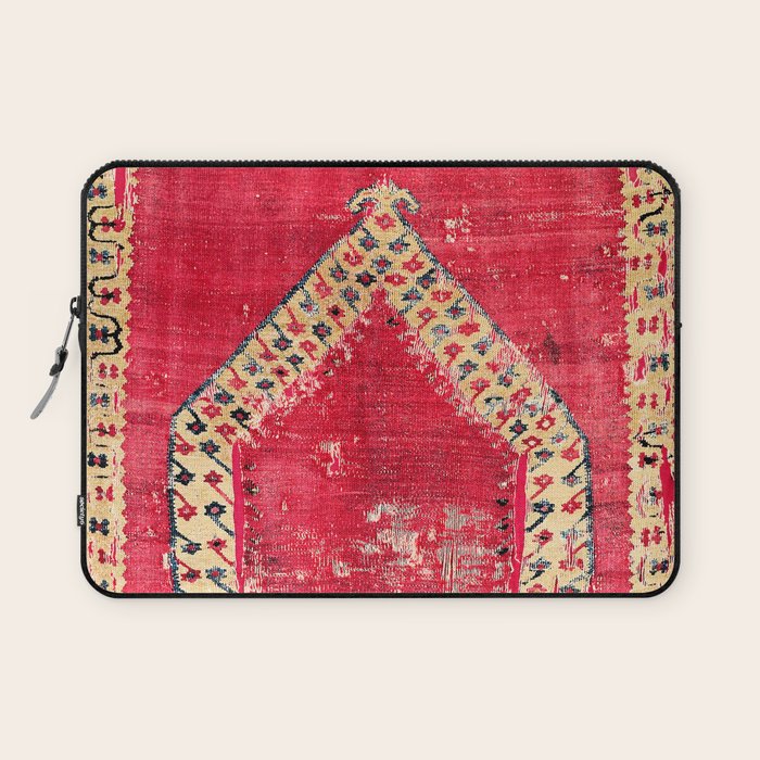 Ottoman  Antique Ushak Turkish Niche Kilim Print Laptop Sleeve Gallery Image 1