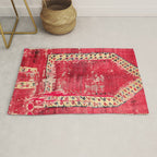 Ottoman  Antique Ushak Turkish Niche Kilim Print Rug Gallery Image 1