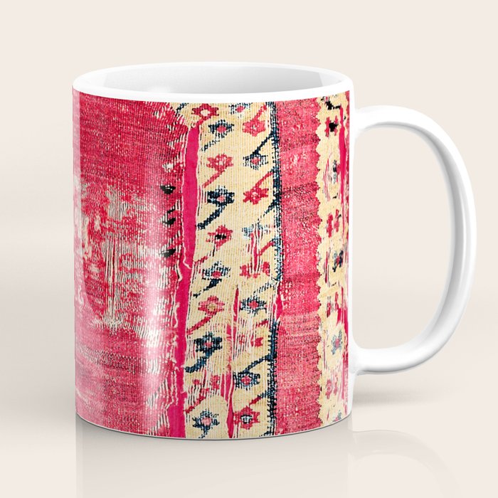 Ottoman  Antique Ushak Turkish Niche Kilim Print Coffee Mug Gallery Image 1