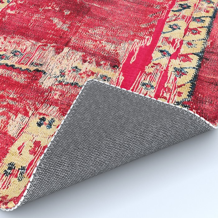 Ottoman  Antique Ushak Turkish Niche Kilim Print Rug Gallery Image 4