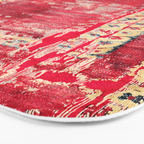 Ottoman  Antique Ushak Turkish Niche Kilim Print Bath Mat Gallery Image 3
