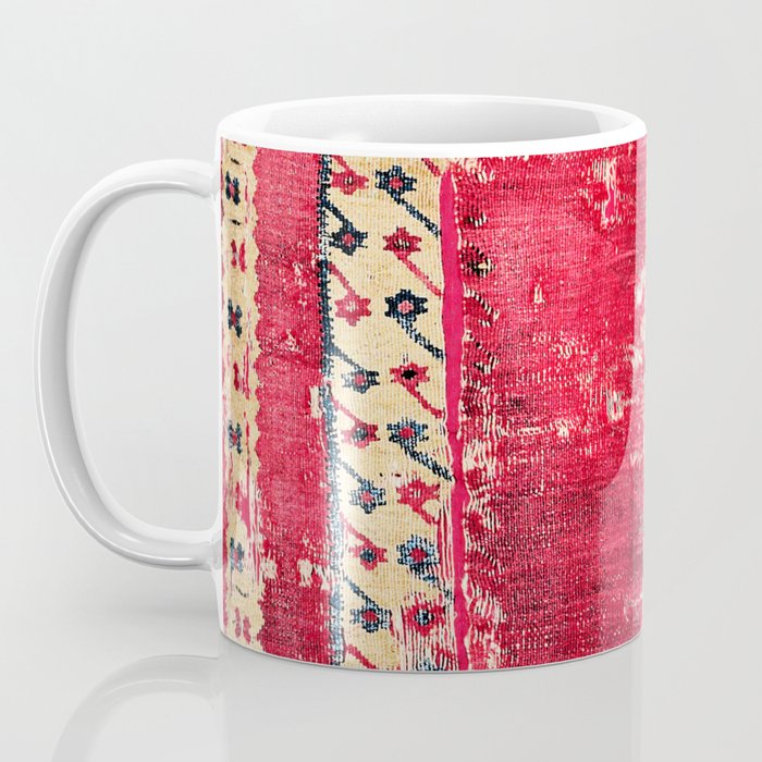 Ottoman  Antique Ushak Turkish Niche Kilim Print Coffee Mug Gallery Image 3