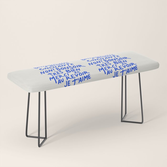French Words Bench Gallery Image 1