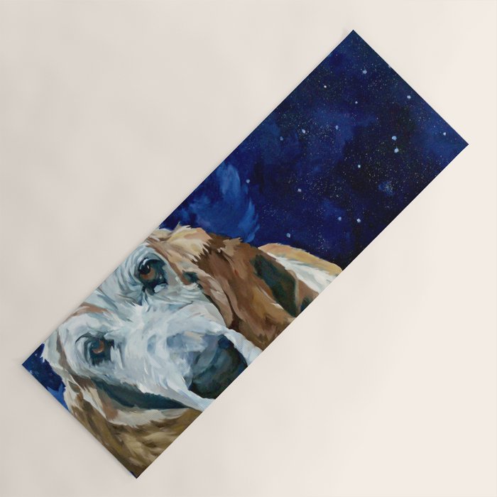 Basset Hound Nebula Stickers Dog Portrait Yoga Mat Gallery Image 1
