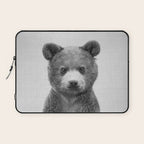 Baby Bear - Black & White Laptop Sleeve Gallery Image 1
