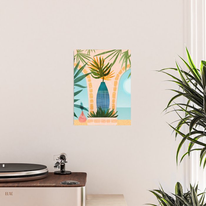 Welcome To The Hotel California Illustrated Landscape / Villa Series Poster Gallery Image 2