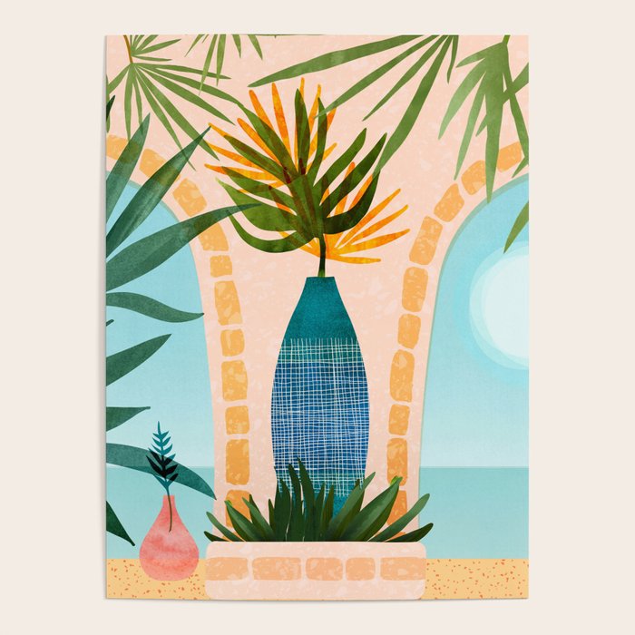 Welcome To The Hotel California Illustrated Landscape / Villa Series Poster Gallery Image 4