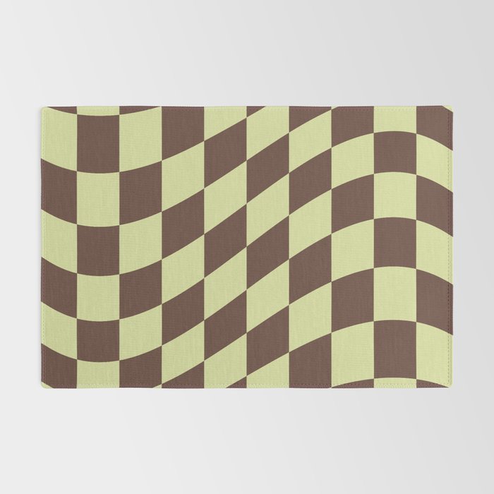 Wavy Chocolate x Pistachio Cream Rug Gallery Image 2