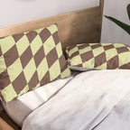 Wavy Chocolate x Pistachio Cream Pillow Sham Gallery Image 2
