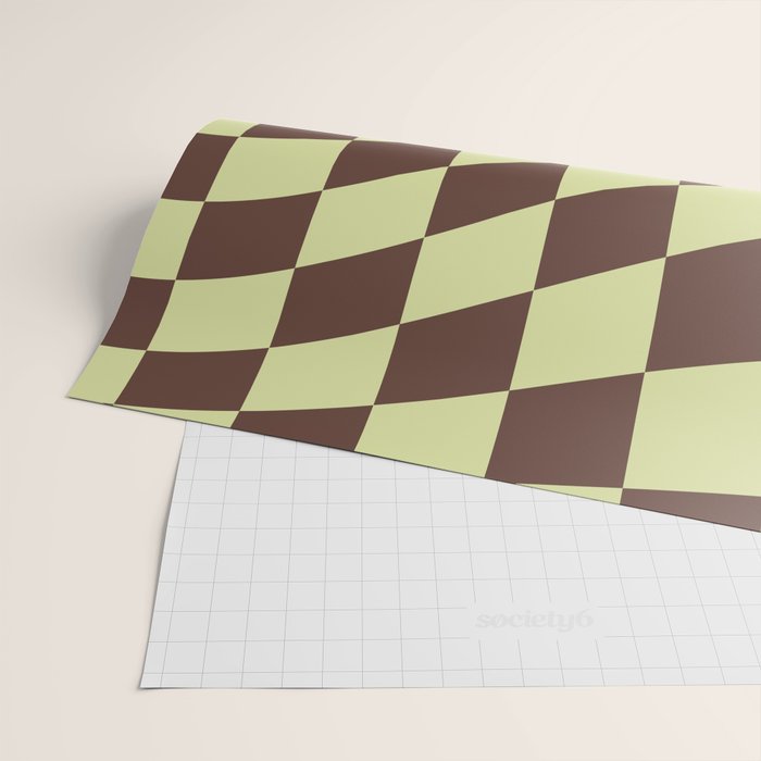 Wavy Chocolate x Pistachio Cream Wrapping Paper Gallery Image 2