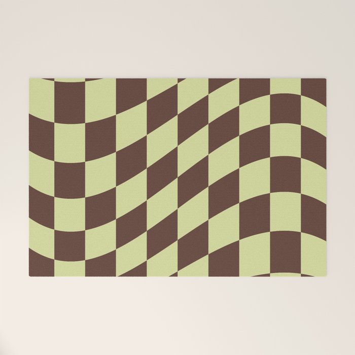 Wavy Chocolate x Pistachio Cream Welcome Mat Gallery Image 1