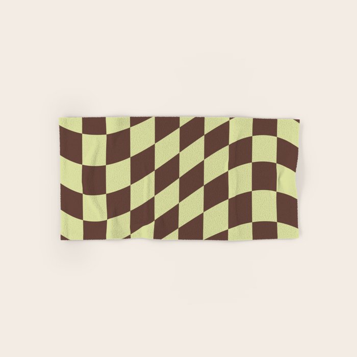 Wavy Chocolate x Pistachio Cream Bath Towel Gallery Image 1
