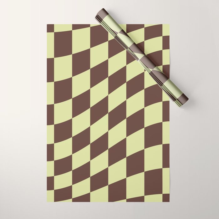 Wavy Chocolate x Pistachio Cream Wrapping Paper Gallery Image 1