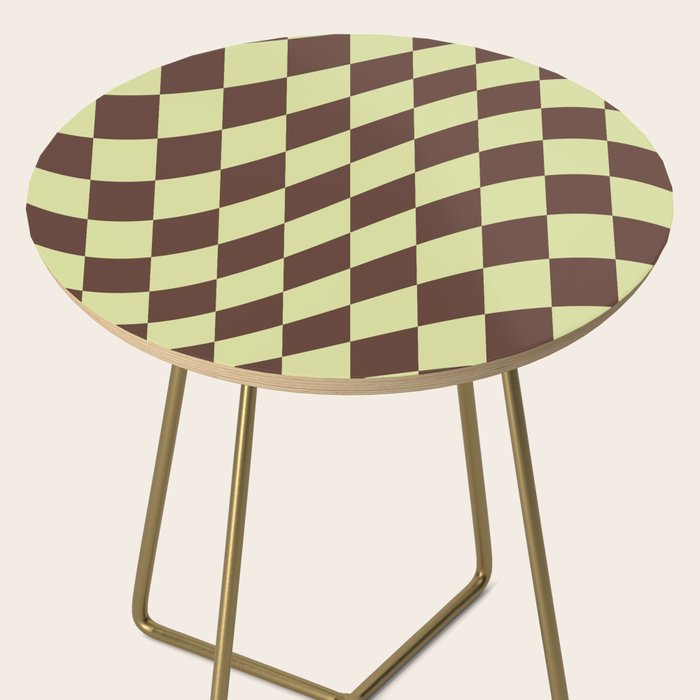 Wavy Chocolate x Pistachio Cream Side Table Gallery Image 2