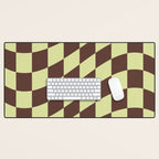 Wavy Chocolate x Pistachio Cream Desk Mat Gallery Image 1