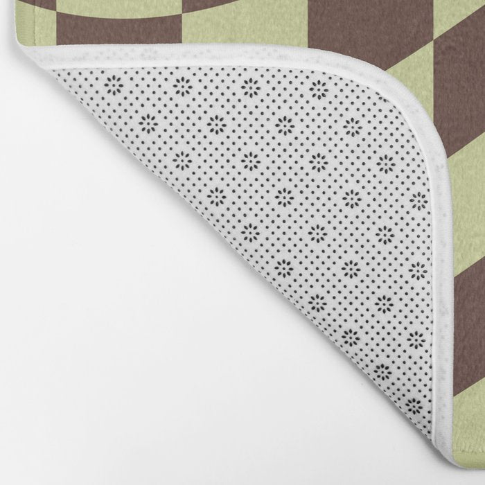 Wavy Chocolate x Pistachio Cream Bath Mat Gallery Image 2