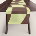 Wavy Chocolate x Pistachio Cream Table Runner Gallery Image 1