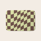 Wavy Chocolate x Pistachio Cream Bath Mat Gallery Image 1