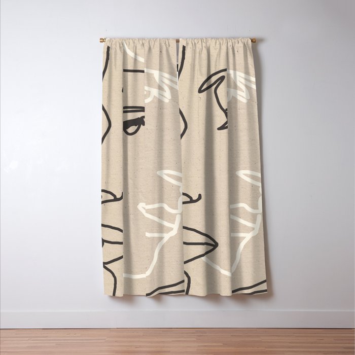 Abstract Face 16 Window Curtain Gallery Image 3