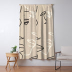Abstract Face 16 Window Curtain Gallery Image 5