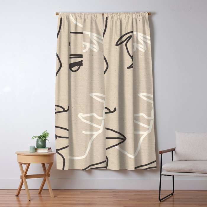 Abstract Face 16 Window Curtain Gallery Image 5