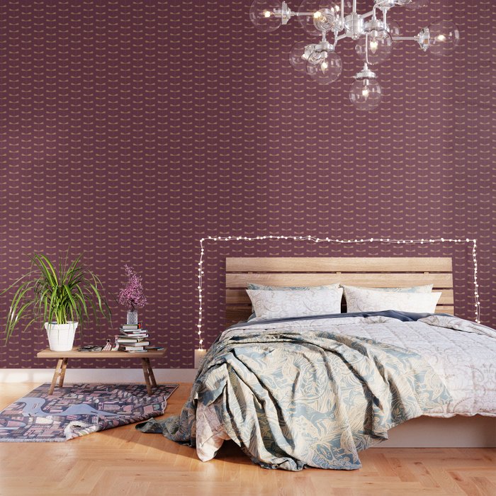 Dragonfly Pattern XIII Mauve Wallpaper Gallery Image 1