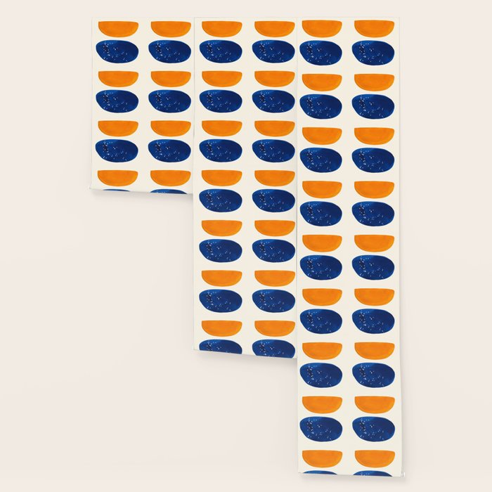 Minimalist Mid century Painting Colorful Yellow Blue Shapes Patterns Wallpaper Gallery Image 3