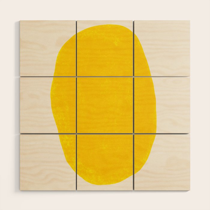 Simply Organic Golden Yellow Wood Wall Art Gallery Image 1