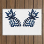Pineapple, Big Blue, Denim Navy Outdoor Rug Gallery Image 1