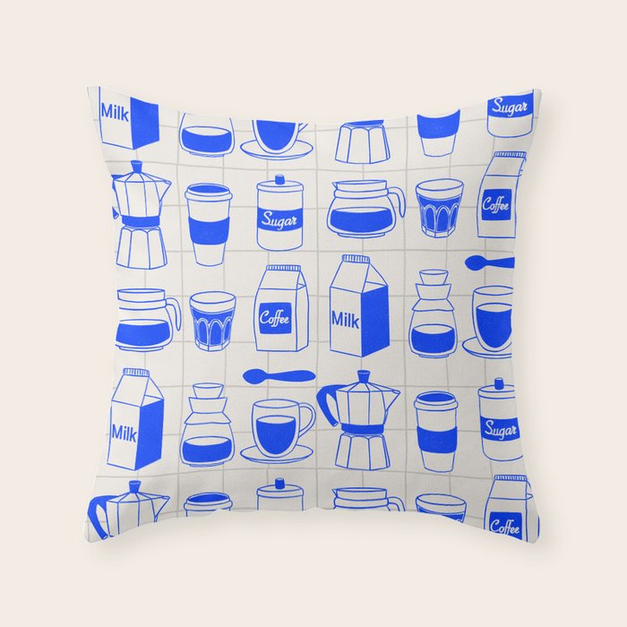 Coffee time Throw Pillow Gallery Image 1