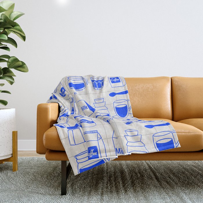 Coffee time Throw Blanket Gallery Image 1