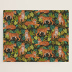 Jungle Cats In Charcoal Jigsaw Puzzle Gallery Image 1