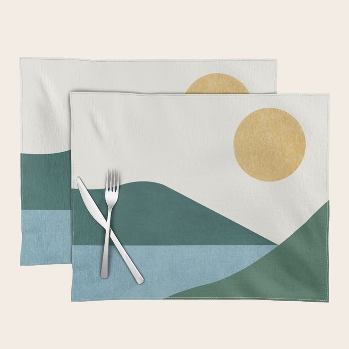 Sunny Lake - Abstract Landscape Placemat Gallery Image 1