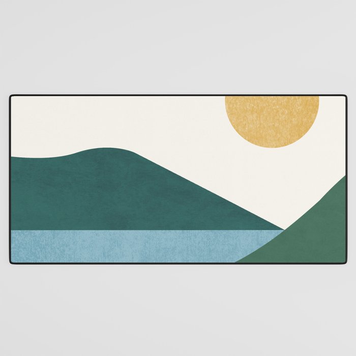 Sunny Lake - Abstract Landscape Desk Mat Gallery Image 3