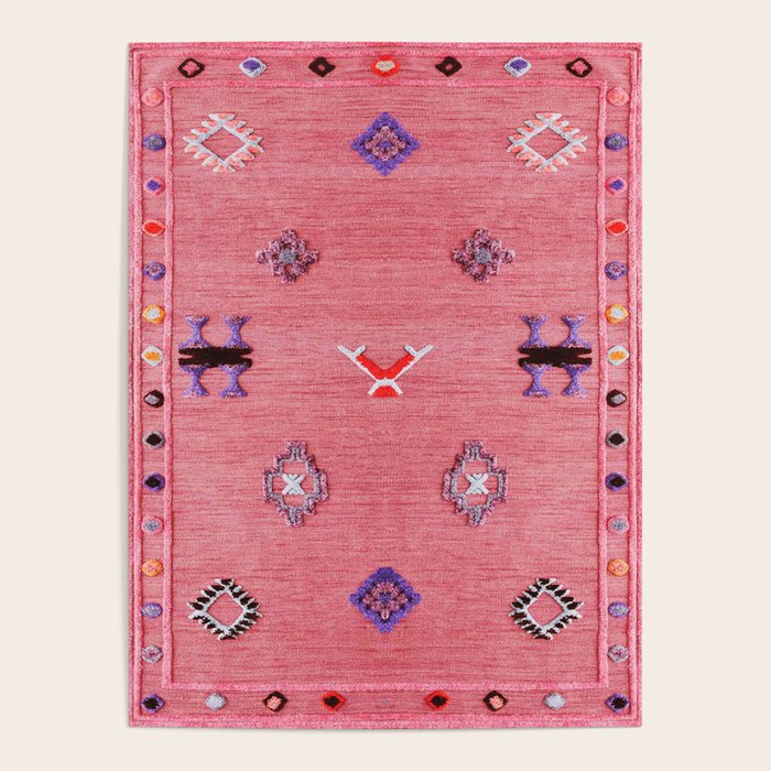 Lovely Pink Oriental Traditional Moroccan Handmade Printable Style  Poster Gallery Image 4