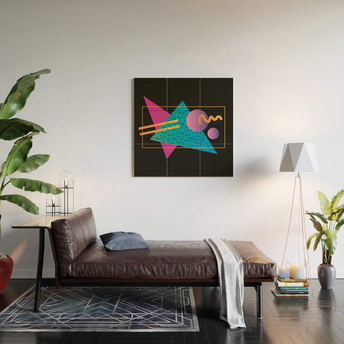 Memphis Pattern 24 - 80s / 90s Retro Wood Wall Art Gallery Image 2