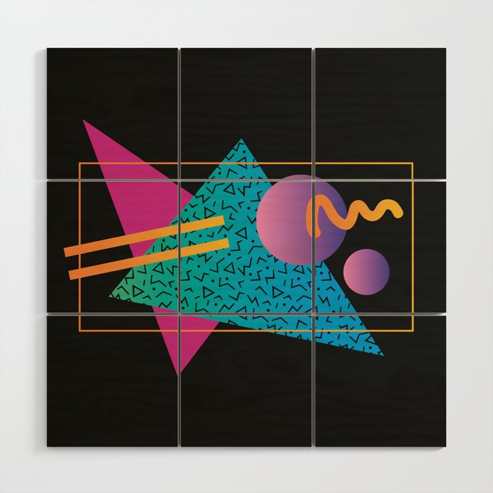 Memphis Pattern 24 - 80s / 90s Retro Wood Wall Art Gallery Image 1