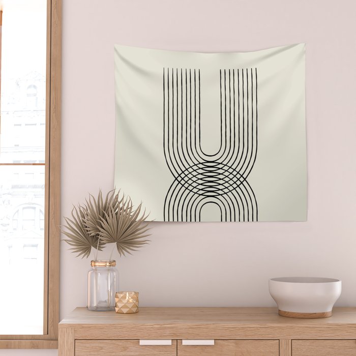 Arch duo 1 Mid century modern Wall Tapestry Gallery Image 2