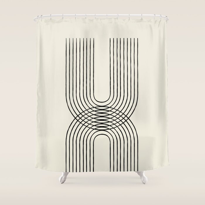 Arch duo 1 Mid century modern Shower Curtain Gallery Image 1