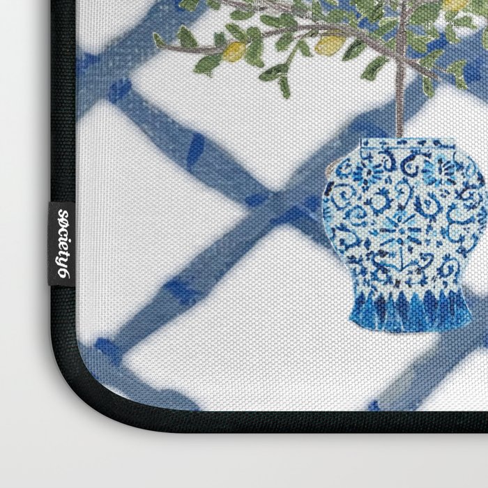 Lemons Lemon Trees Ginger Jar Chinoiserie  Laptop Sleeve Gallery Image 3