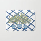 Lemons Lemon Trees Ginger Jar Chinoiserie  Bath Mat Gallery Image 1