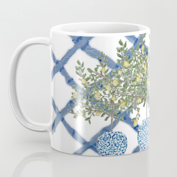 Lemons Lemon Trees Ginger Jar Chinoiserie  Coffee Mug Gallery Image 3
