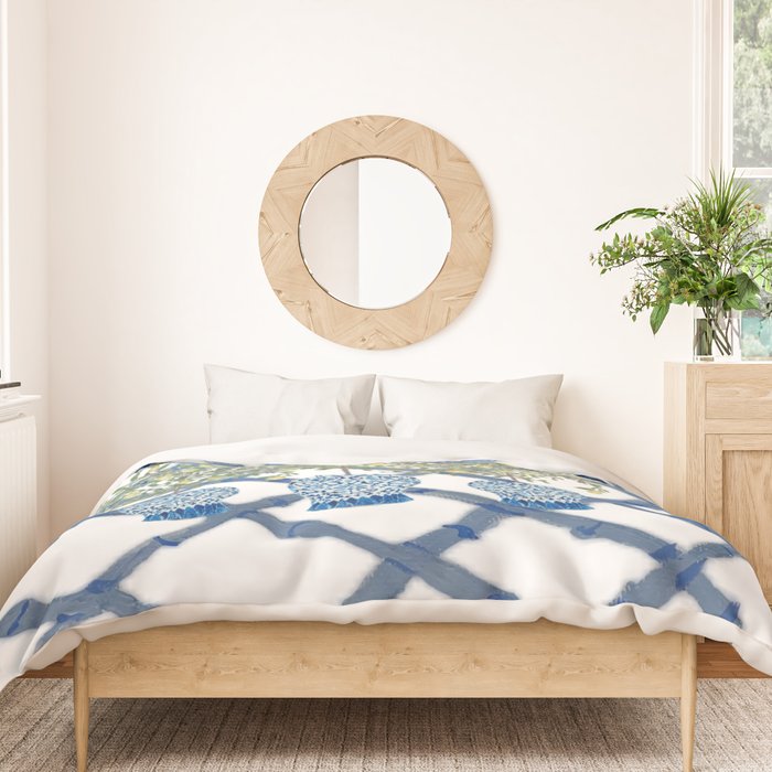 Lemons Lemon Trees Ginger Jar Chinoiserie  Duvet Cover Gallery Image 3