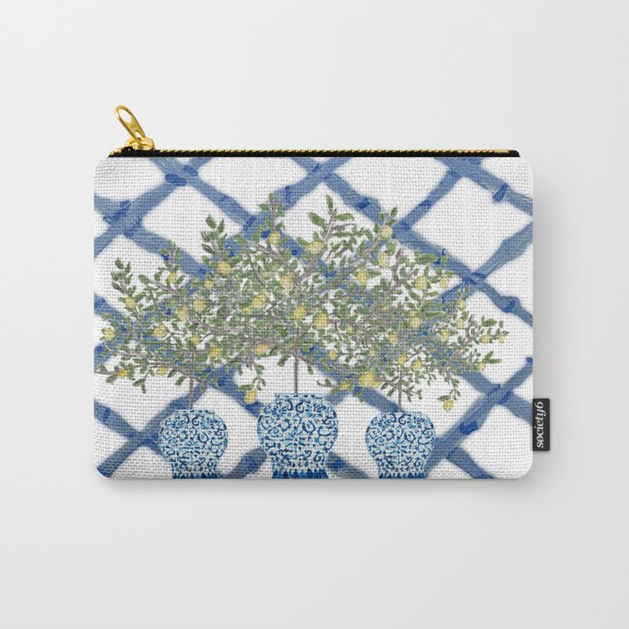 Lemons Lemon Trees Ginger Jar Chinoiserie  Carry All Pouch Gallery Image 1