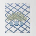 Lemons Lemon Trees Ginger Jar Chinoiserie  Throw Blanket Gallery Image 2