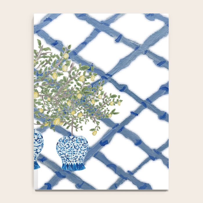 Lemons Lemon Trees Ginger Jar Chinoiserie  Notebook Gallery Image 4